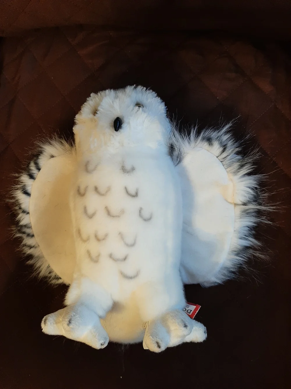 White Plush Snowy Owl Small Pet Toy - Soft Cage-Friendly Plush 11